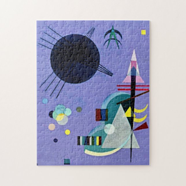 Bilder med violett Grönt, färgstark abstrakt Pussel (Vertikal)