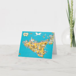 Bilder på Sicilien Guld och det blå mappkortet Anteckningskort