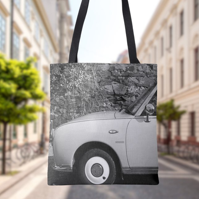 Bilder Retro Figaro-bilfoto Tygkasse (You can add your own car photos to this tote bag.)