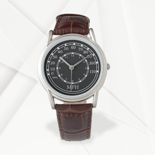Bilder Rev Counter Car Speedometer Watch Armbandsur (Add your initials)