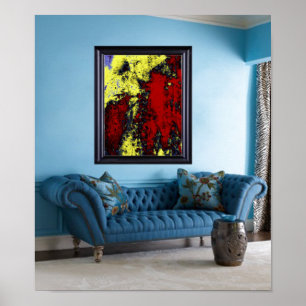 Bilder: SPILLED FÄRG Abstrakt $9,95 Poster