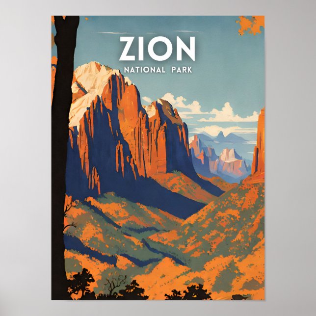 Bilderreflektor för Zion National Park Poster (Framsidan)
