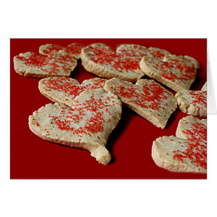 Bildkort för Valentine Heart Sugar Cookies Hälsningskort