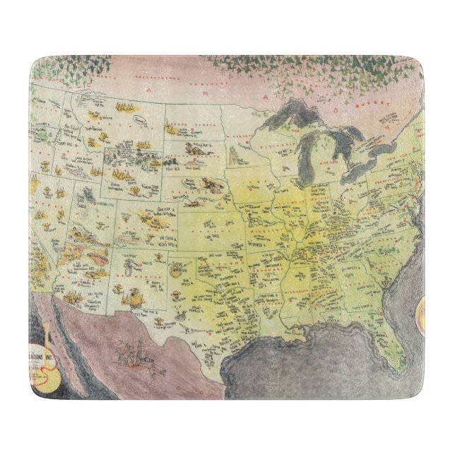Bildmässig karta av Amerika - tecknaden skissar (Framsidan)
