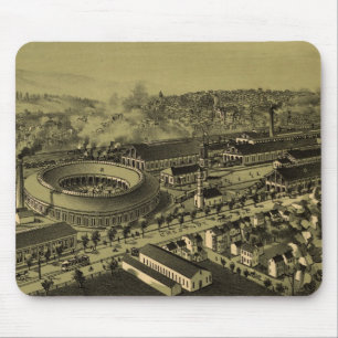 Bildmässig karta för vintage av Altoona PA (1895) Musmatta