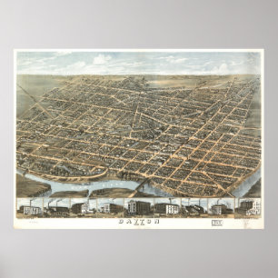 Bildmässig karta för vintage av Dayton Ohio (187 Poster