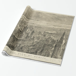 Bildmässig karta för vintage av Dublin Irland (1 Presentpapper