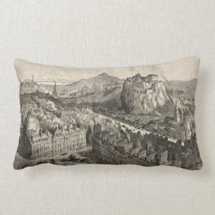 Bildmässig karta för vintage av Edinburgh Lumbarkudde