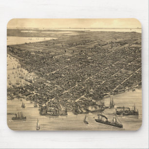 Bildmässig karta för vintage av Key West FL (188 Musmatta