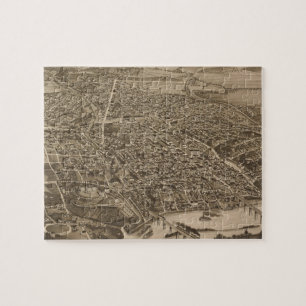 Bildmässig karta för vintage av Knoxville (1886) Pussel