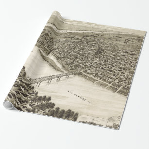 Bildmässig karta för vintage av Laredo Texas Presentpapper