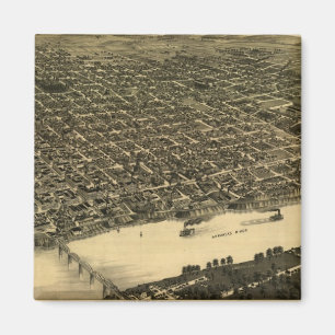 Bildmässig karta för vintage av Little rock (188 Magnet