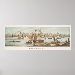 Bildmässig karta för vintage av New Orleans LA Poster