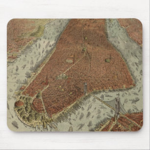 Bildmässig karta för vintage av New York City Musmatta