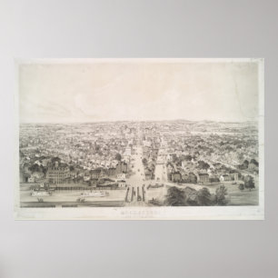 Bildmässig karta för vintage av Rochester NY Poster