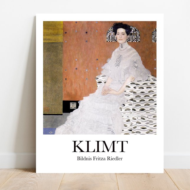 Bildnis Fritza Riedler av Gustav Klimt Poster (Klimt's Golden Lady: "Bildnis Fritza Riedler." Own art history! Museum-quality poster)