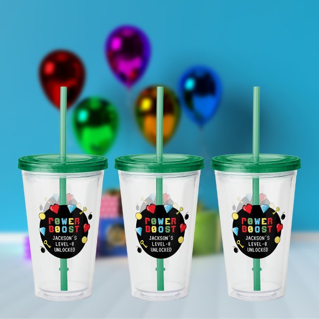 Bildpunkter Arcade-spel upp Barns födelsedag Take Away Mugg (Skapare uppladdad)