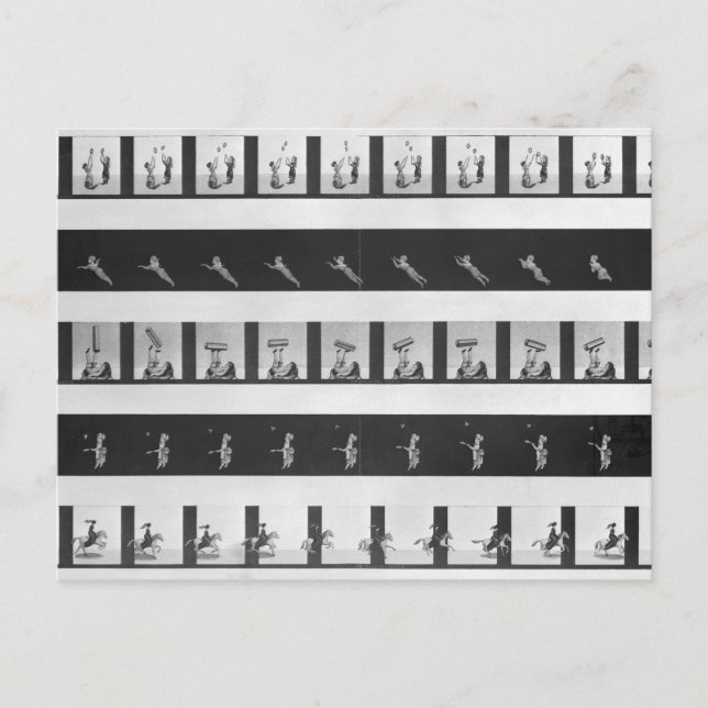 Bildremsor för en praxinoscope vykort (Framsida)