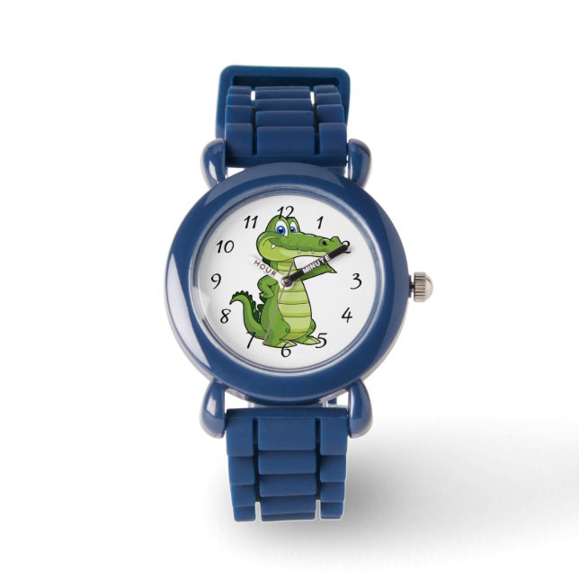 Bildruta för alligatorillustration armbandsur (Framsida)