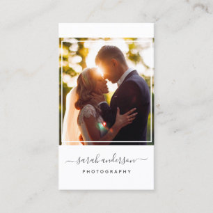 Bildruta för skriptmodern typografi visitkort