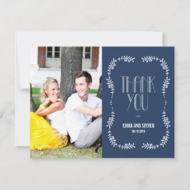 Bildruta Löv Bröllop Foto Tack för att du har ett  Kort