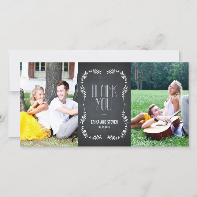 Bildrutans Löv Bröllop Tack för att du tar emot ka (Framsida)