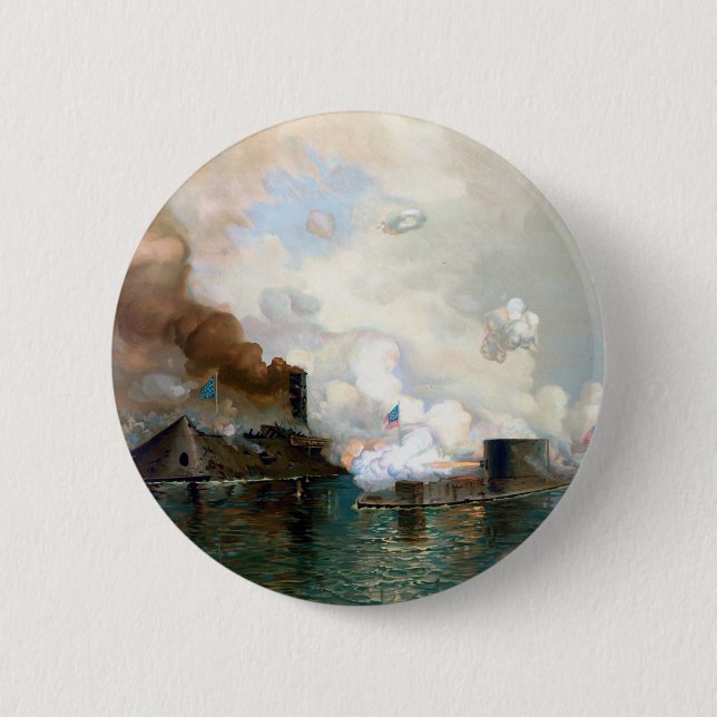 Bildskärmen och Merrimack 1862 Knapp (Framsida)