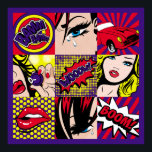 Bildskärmskort Illustrationart,pop,vacker,tecknad, Poster<br><div class="desc">Kortet Illustration teckning, popo, vacker, tecknad, dekor, flicka, mönster, kvinna, hår, kvinna, bakgrund, skönhet, boom, bubbla, färg, kosmetisk, gråtande, punkt, ansikte, mode, vintage, illustration, retro, retro</div>