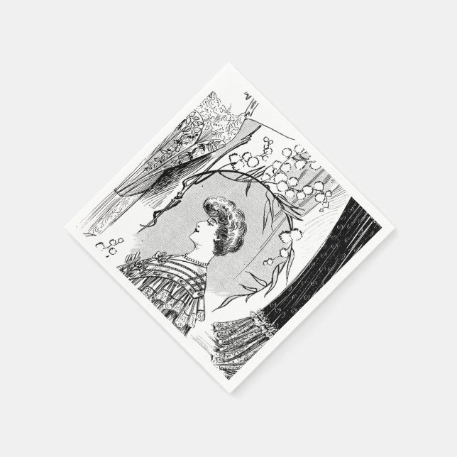 Bildsorage för Retro mode Pappersservett (Hörn)