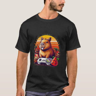 Bildspel Älskare Capybara Funny Video Games Capyb T Shirt