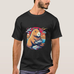 Bildspel Älskare Capybara Funny Video Games Capyb T Shirt