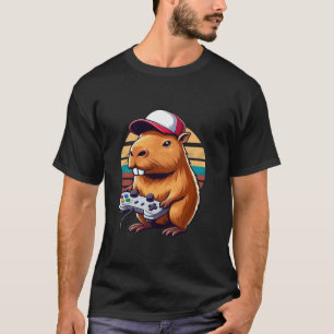Bildspel Älskare Capybara Funny Video Games Capyb T Shirt