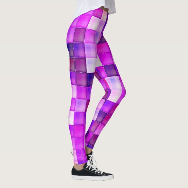 Bildspel för videospel, Rosa Mönster på kvadrat Leggings (Höger)