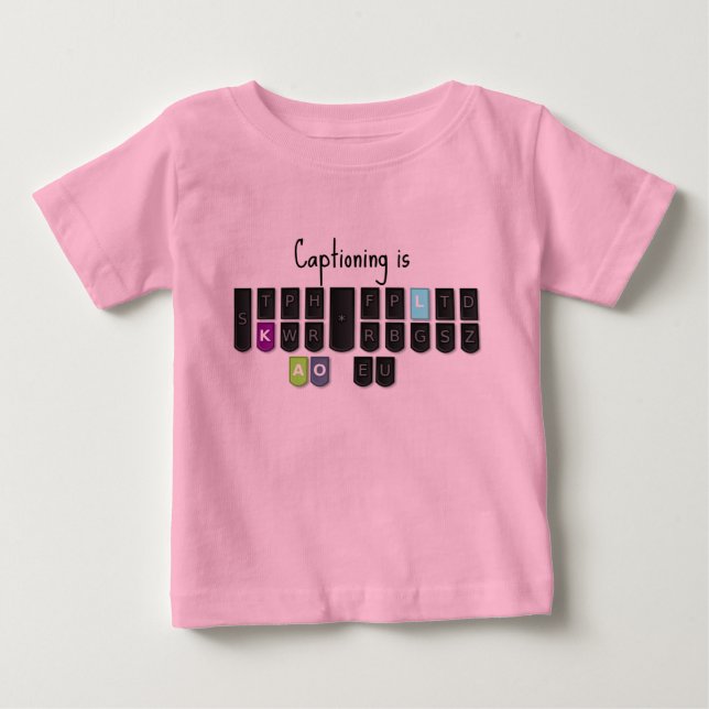 Bildtext är Coola Steno Tangentbord Shirt T-shirt (Framsida)