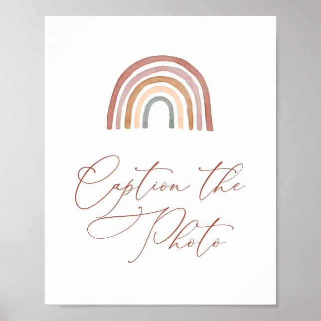 Bildtext för regnbåge, babyskor Fototecken Poster (Framsidan)
