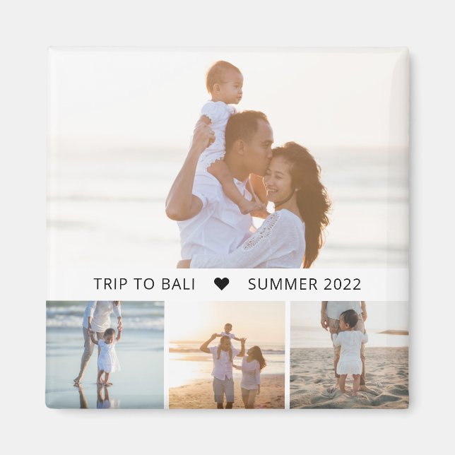 Bildtext Samage Editable Färg Photo Magnet (Framsidan)