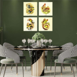 Bilduppsättning 4 för Audubon Bird Gallery Wall Se Canvastryck