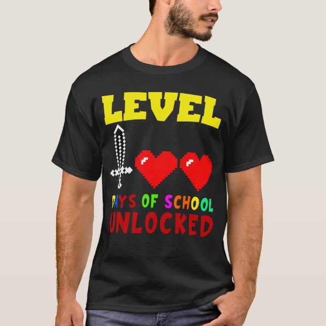 Bilduppspelningsspel för olåsta spelare på 100 dag t shirt (Framsida)