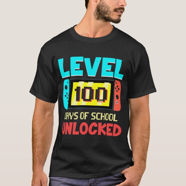 Bilduppspelningsspel för olåsta spelare på 100 dag t shirt (Framsida)