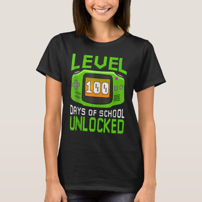 Bilduppspelningsspel för olåsta spelare på 100 dag t shirt (Framsida)