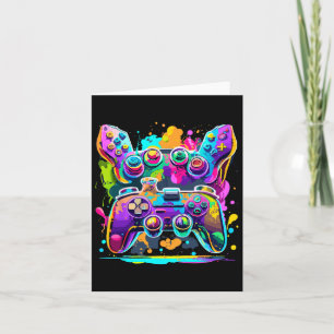 Bilduppspelningsstyrenhet Paint Drip Färgfulla spe Kort