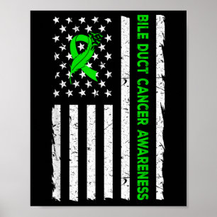 Bile Duct Cancer Awareness Cholangiocarcinoma Ribb Poster