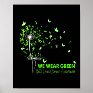 Bile Duct Cancer Awareness Faith Hope Kärlek Dande Poster