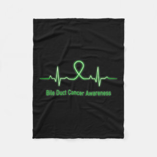 Bile Duct Cancer Awareness Heartslag Fight Faith H Fleecefilt