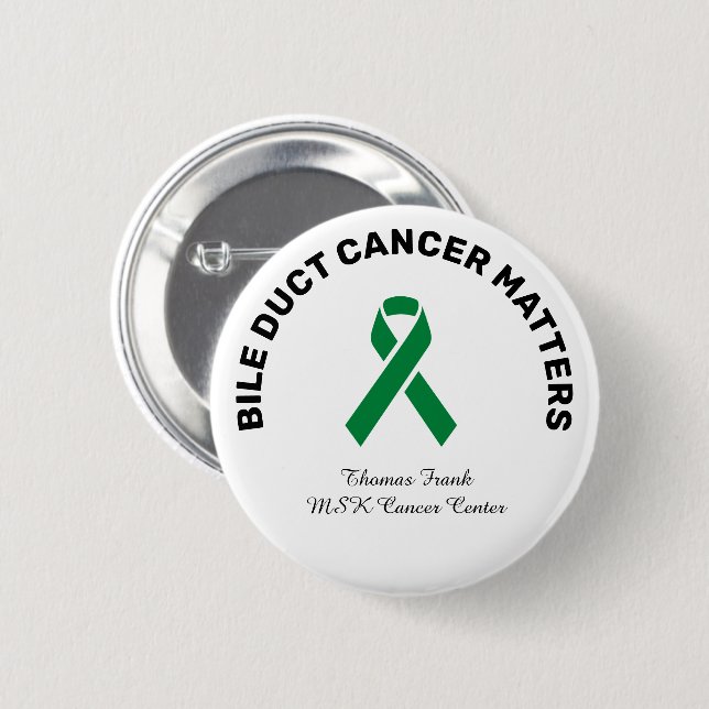 Bile Duct Cancer Awareness Knapp (Framsida & baksida)