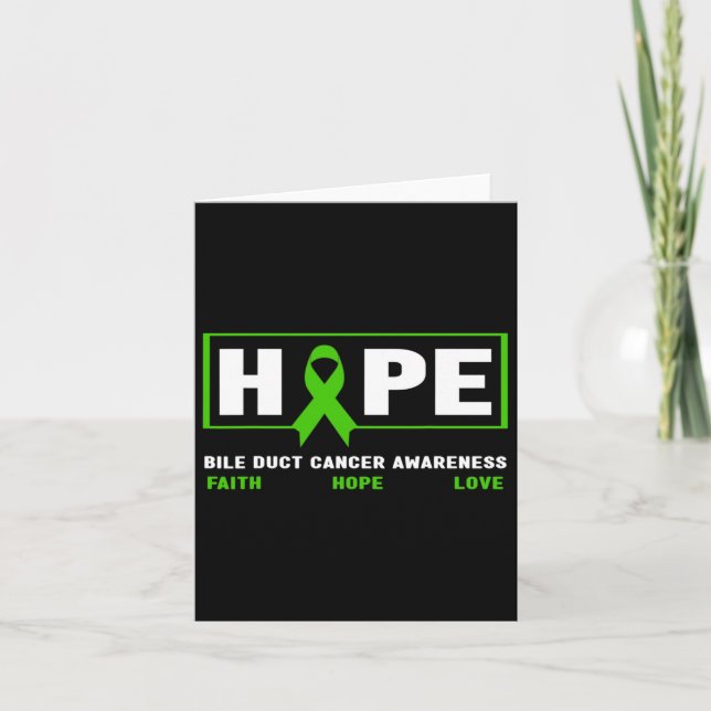Bile Duct Cancer - Hope Bile Duct Cancer Awareness Kort (Framsida)