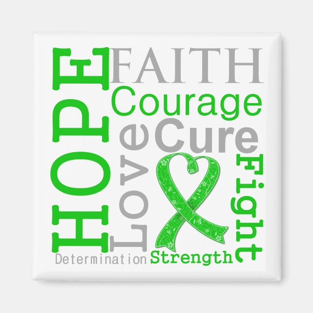 Bile Duct Cancer Hope Faith Motto Magnet (Framsidan)