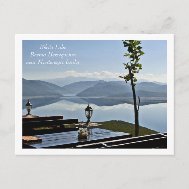 Bilećasjön, Bosnien-Hercegovina nära gränsen till  Vykort (Framsida)