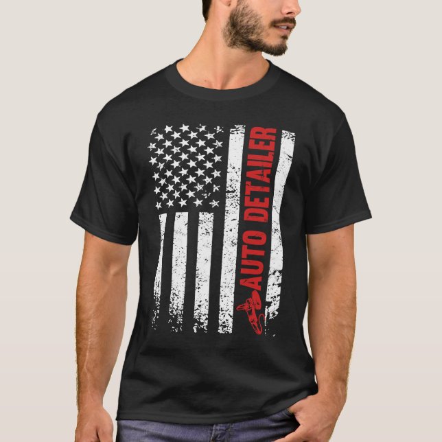 Bilen ger oss automatisk information om vår flagga t shirt (Framsida)