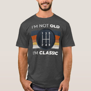 Bilen Guy Birthday Old Car Stick Shift Classic Ca T Shirt